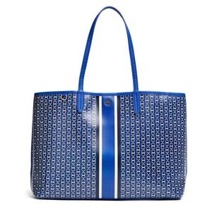 Tory Burch Gemeni Link Tote Womens Signature Coated Canvas Shoulder Bag Purse